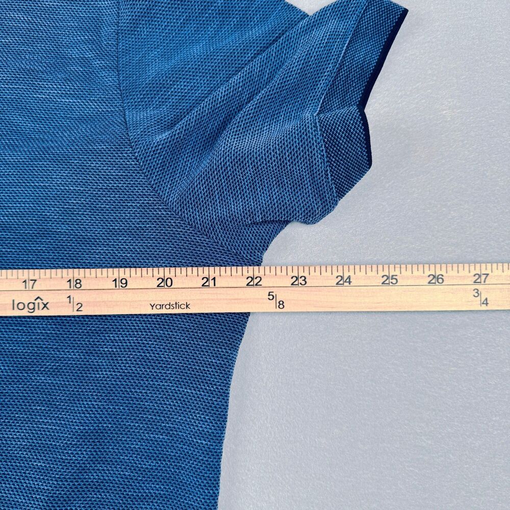 Tommy Bahama Men's Island Zone Blue Textured Short Sleeve Polo Shirt Size Medium - Picture 9 of 12